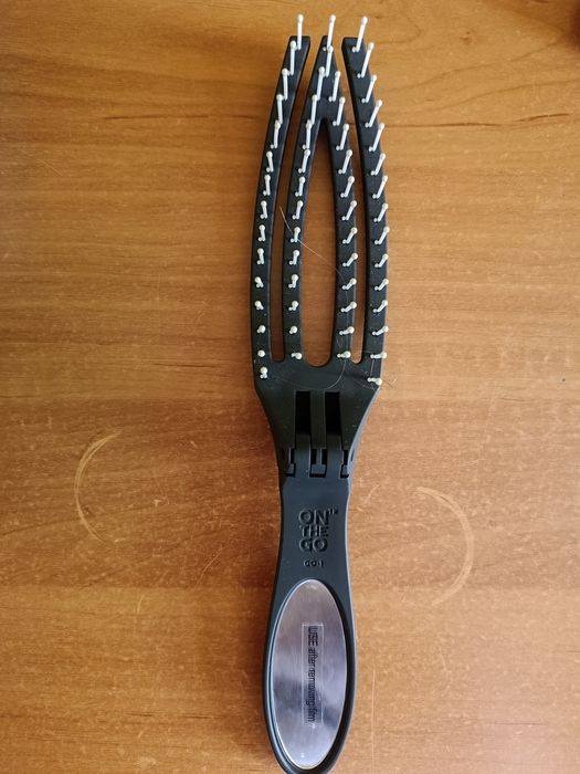 Olivia Garden Finger On The Go składana szczotka do włosów z lusterkie