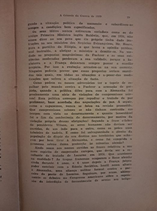 Livro "A Génesis da guerra de 1939" PORTES GRÁTIS