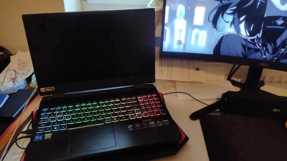 Laptop Acer Nitro 5, AN515 58, i7 12700H 16gb RAM, SSD 512 gb, 3070ti