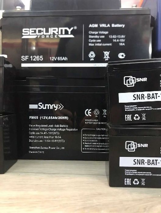 Аккумуляторы тяговые для ИБП.сигнализации 12V 7-200Ач Батареи AGM GEL ...