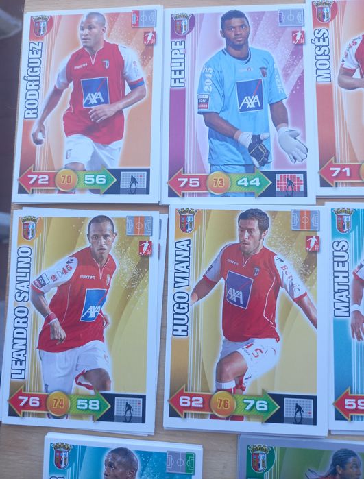 14 cartas/cromos/ Braga Adrenalyn xl 2010-11
