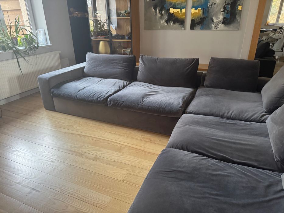 Sofa kanapa narożnik duża wygodna antracyt 360x120x270