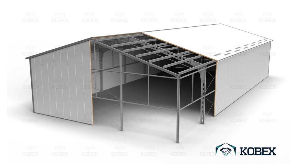 Konstrukcja stalowa hala 30x54x6 KOBEX HALE Leasing