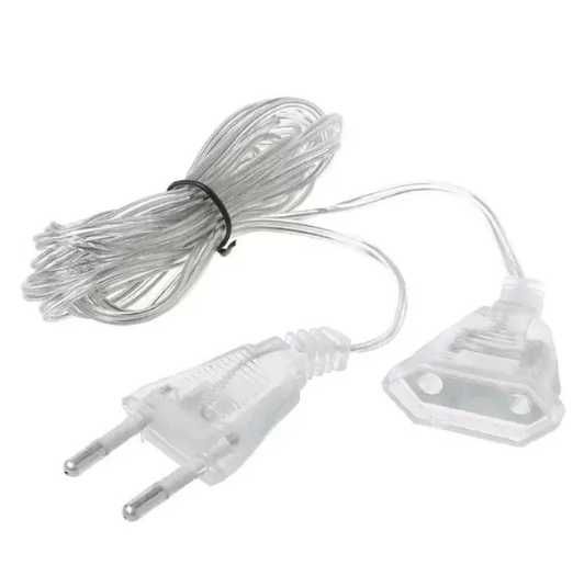 Удлинитель для гирлянд, переходник, прозрачный провод