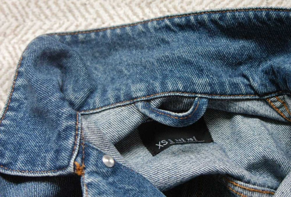 kurtka katana dżinsowa jeansowa Bershka XS S