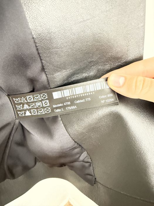 Шкіряний піджак Massimo Dutti чорний L чудовий стан