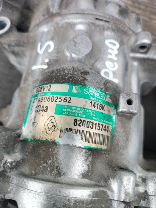 Компресор кондиціонера SANDEN 3196312344 1416K R134a Renault 1.5