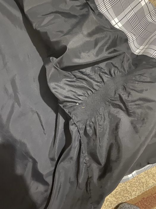 Пиджак в клетку большого размера, где-то 56