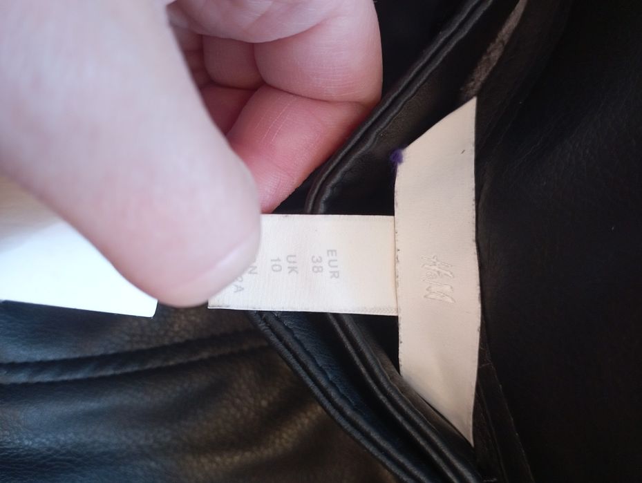 Spodnie imitacja skóry H&M