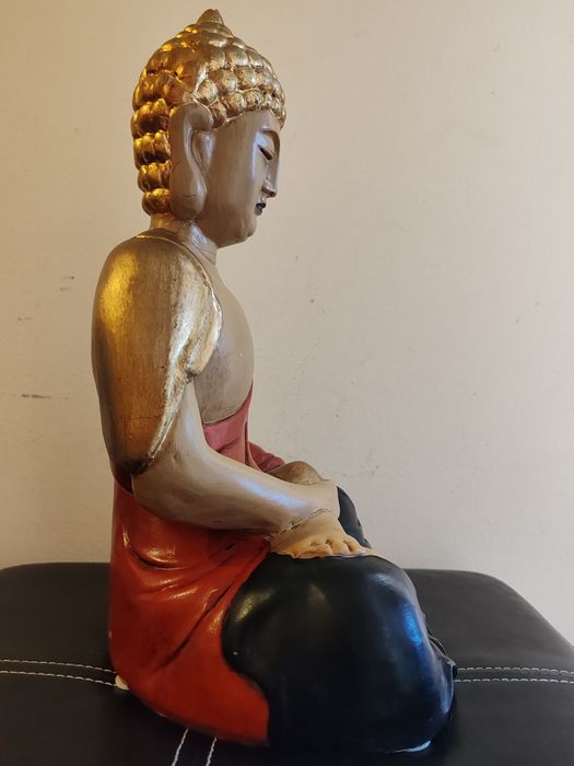 Estatueta monge cerâmica