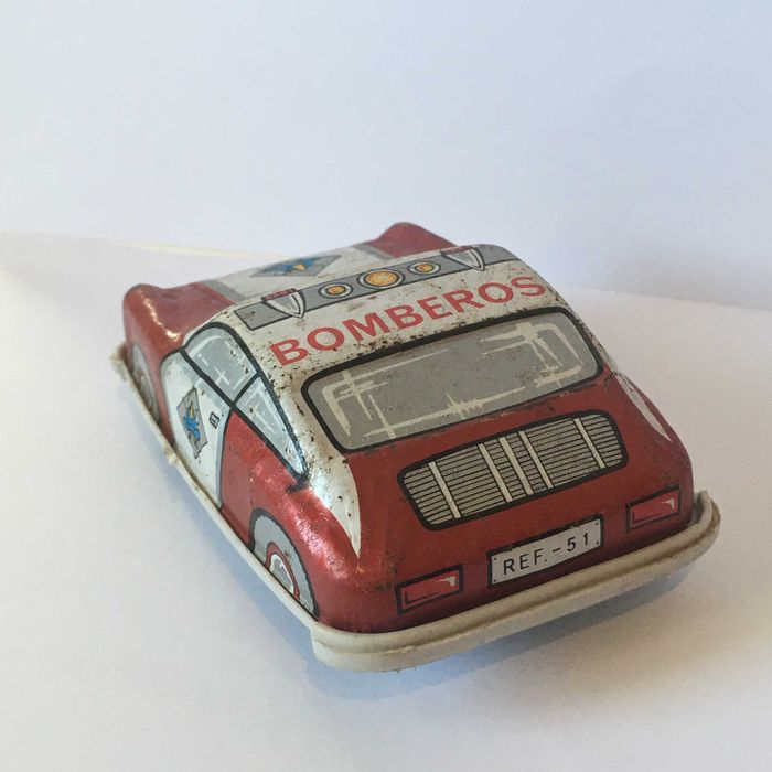 Brinquedo miniatura PORSCHE 911 Bombeiros - em chapa com fricção