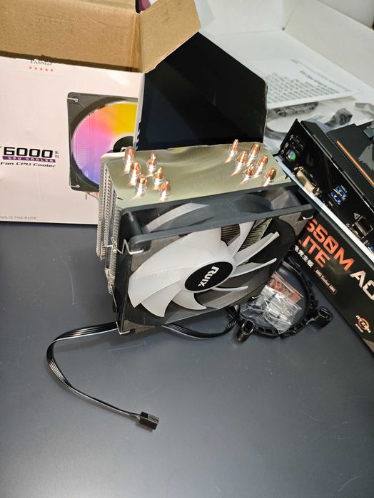 Gigabyte B550M Aorus, AMD Ryzen 5 5600, DDR4 32GB RGB, кулер комплект