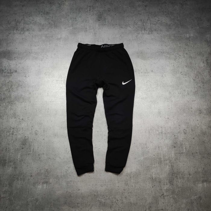 MĘSKIE Spodnie Dresy Trening Joggery Nike Dri-Fit Thermal Logo Gym