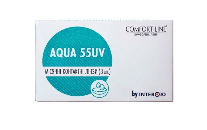 Контактні лінзи місячні -6,5 Comfort line Aqua 55UV дві штуки