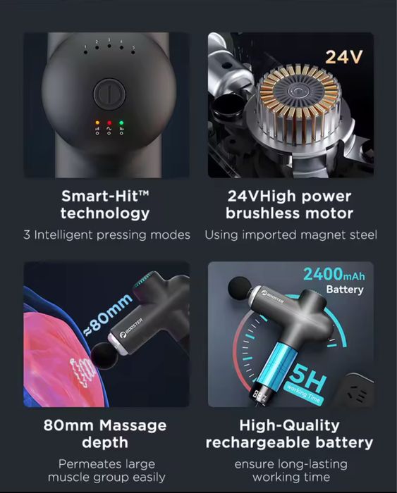 ‼️Ударний масажер Booster Lightsaber перкусійний масажер для тіла‼️