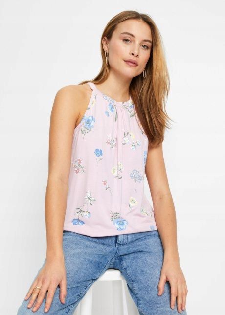 B.P.C top z nadrukiem różowy ^36/38