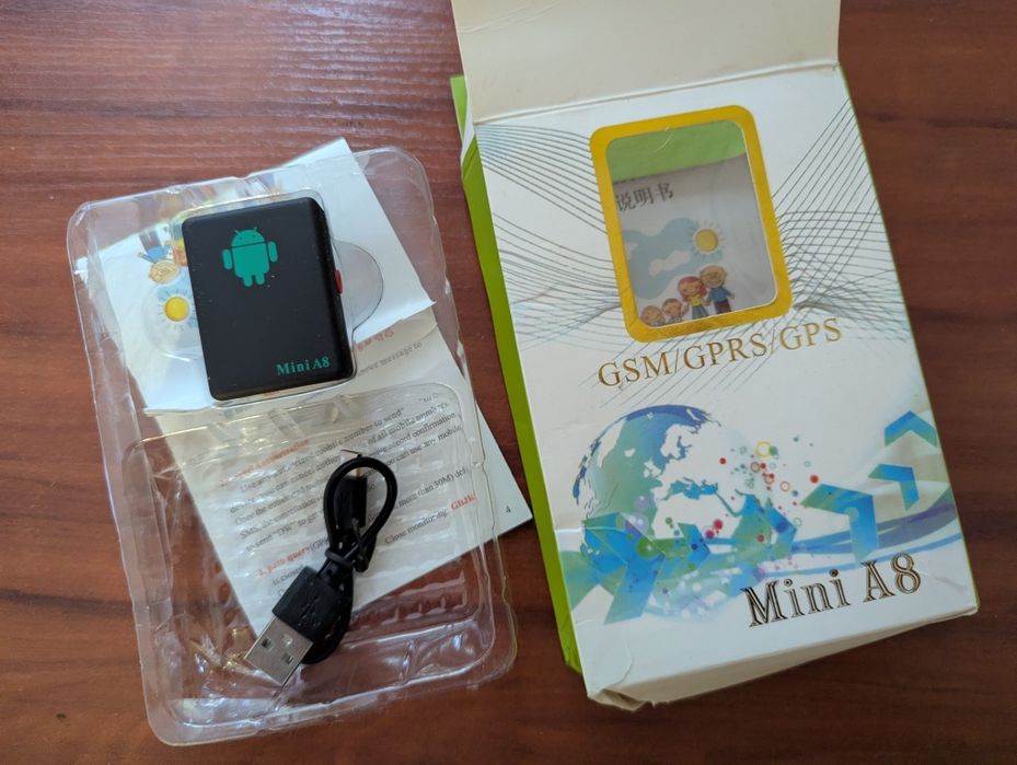 GSM/GPS трекер Mini A8 с функцией прослушки (сигнализация, маячок)