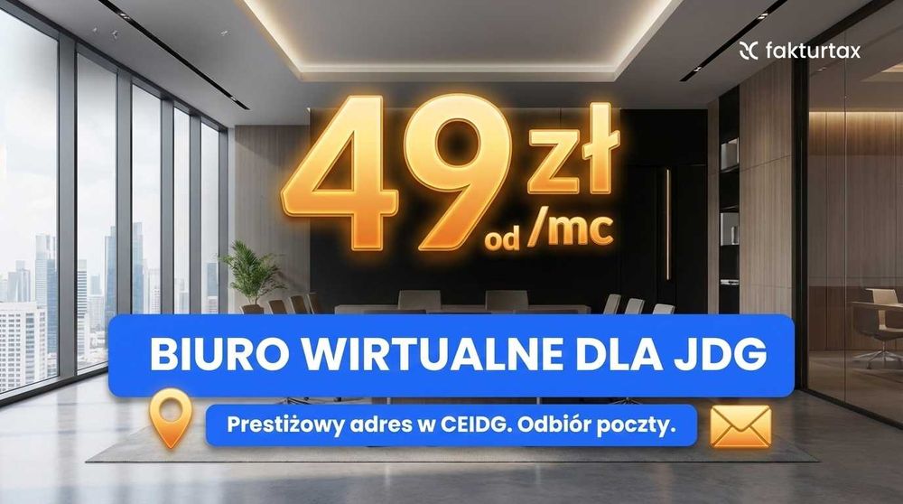 WIRTUALNE BIURO POZNAŃ - Adres dla Twojej JDG od 49 zł (Centrum)
