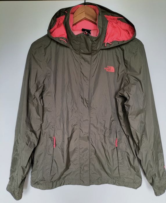 The North Face oliwkowa kurtka, wiatrówka z kapturem