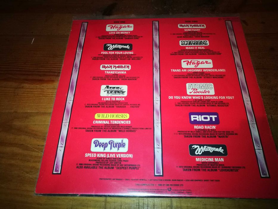 VARIOS (METAL) METALMANIA(Ed Port-1980) (I Maiden, W Worses, D Purple.