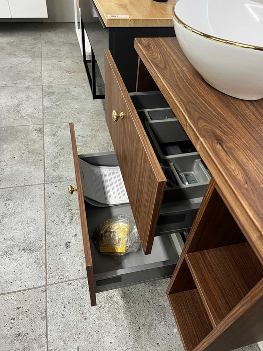 Elita zestaw Kwadro Plus orzech 80, szafka 60 cm, moduł 20 cm, blat 80