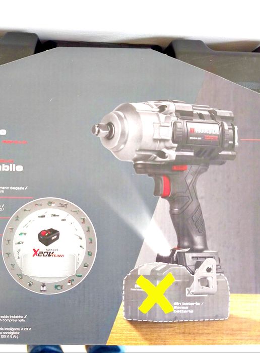 Chave de Impacto "A Besta" 1356Nm Parkside Performance