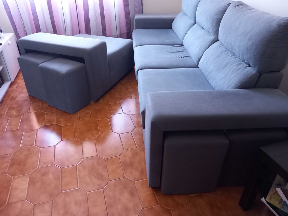 sofá chaise longue modular