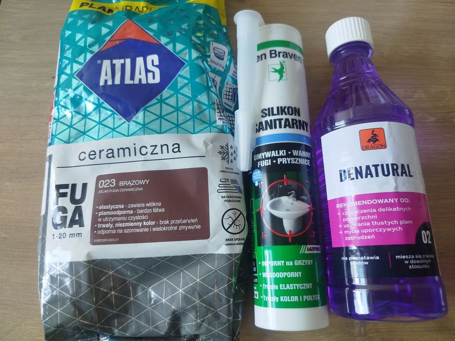 Fuga, silikon, denaturat