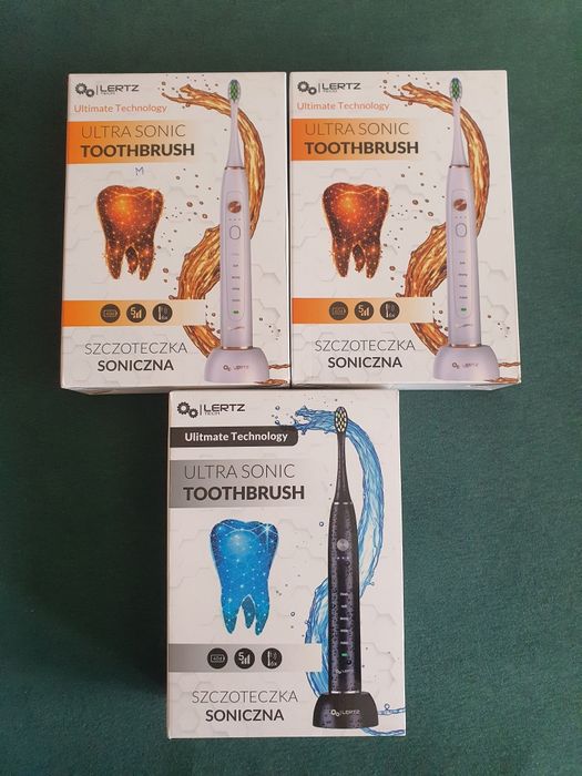 Szczoteczka Soniczna ELEKTRYCZNA LERTZ 5 końcówek INDUKCJA 80tys r/min 15 TRYBÓW