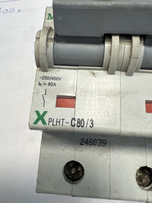 Автоматичний вимикач Moeller X plht c 80 A