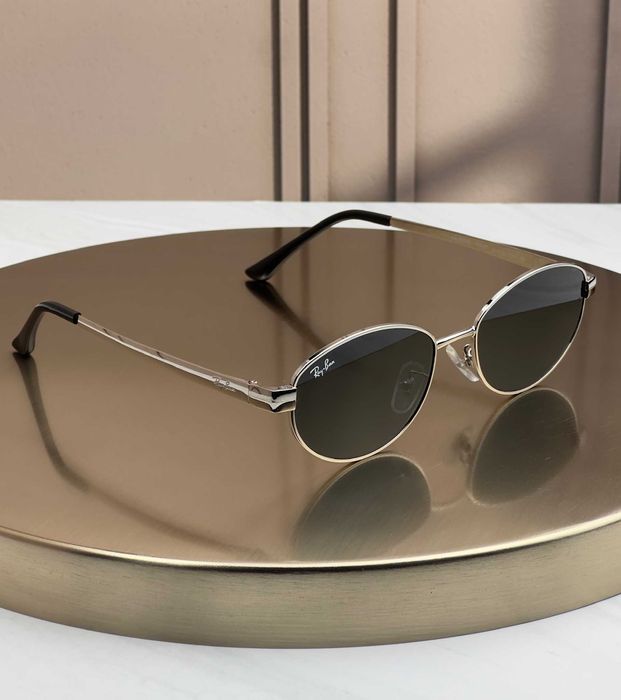 Сонцезахисні окуляри Ray-Ban RB3774D срібло, темна сіро-зелена лінза, овальні, унісекс, оригінал