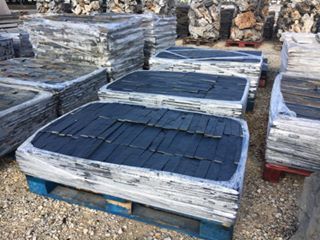 ardósia xisto preta em tiras 5 cm