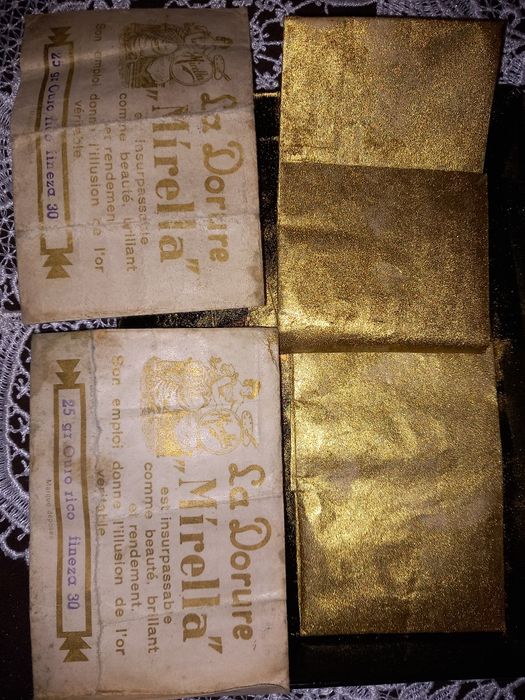 Po de ouro para pinturas e decorações em quadros ou outras