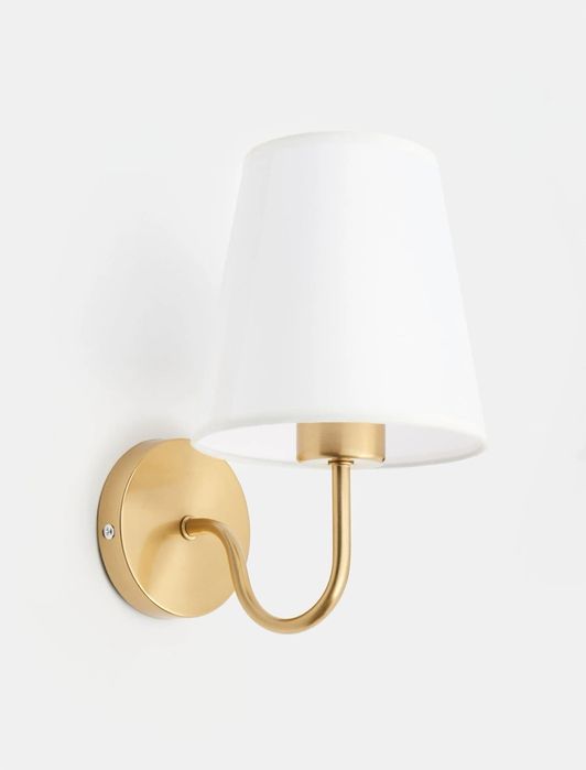 Nowy kinkiet biały złoty