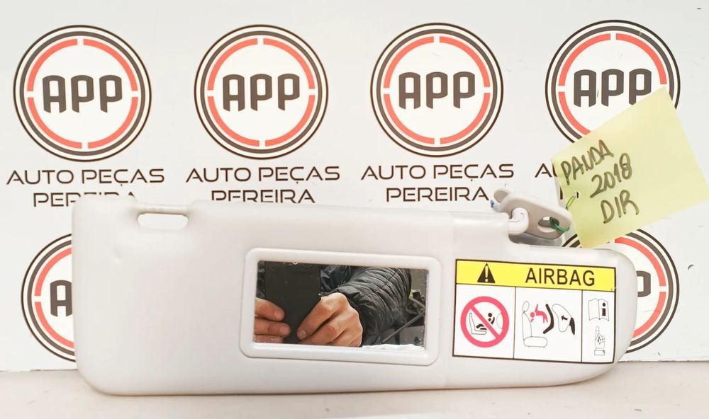 Palas sol Fiat Panda de 2018 esquerda e direita