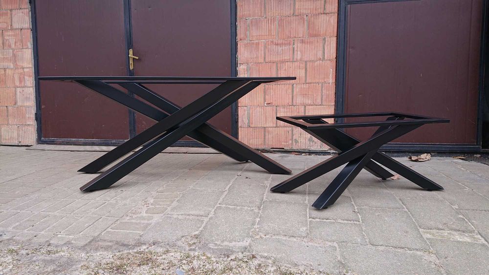 Stół - Nogi do stołu pająk zaplatane nieregularne LOFT stelaż metalowe