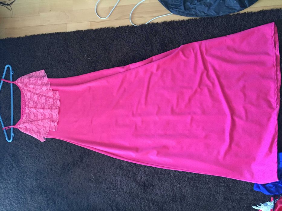 vestido rosa tamanho s comprido