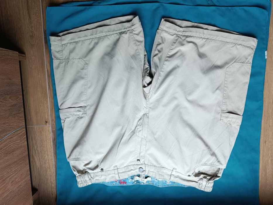 Szorty spodenki męskie materiałowe beżowe typu bojówki - XL - "TCM".