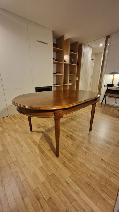 Mesa madeira castanho macica extensivel 160-200cm
