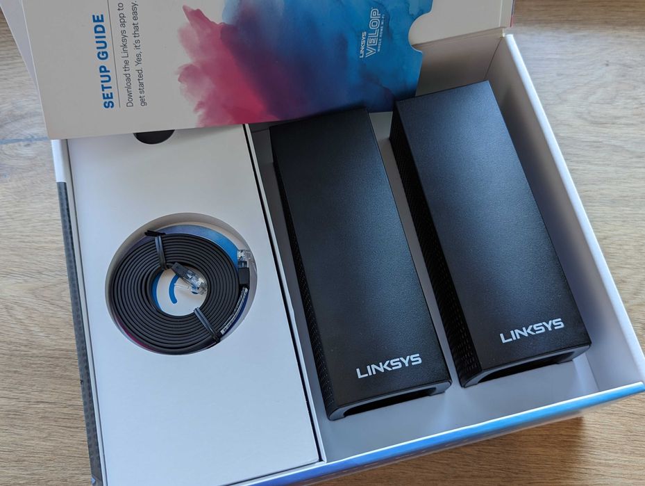 2 роутера Linksys Velop WHW03 Mesh CISCO 3 диап. WiFi гиг USA гарантия