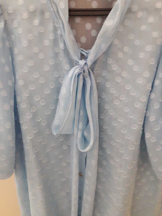 Tunica Ferrache azul clarinho com manga balão (NOVA COM ETIQUETA)