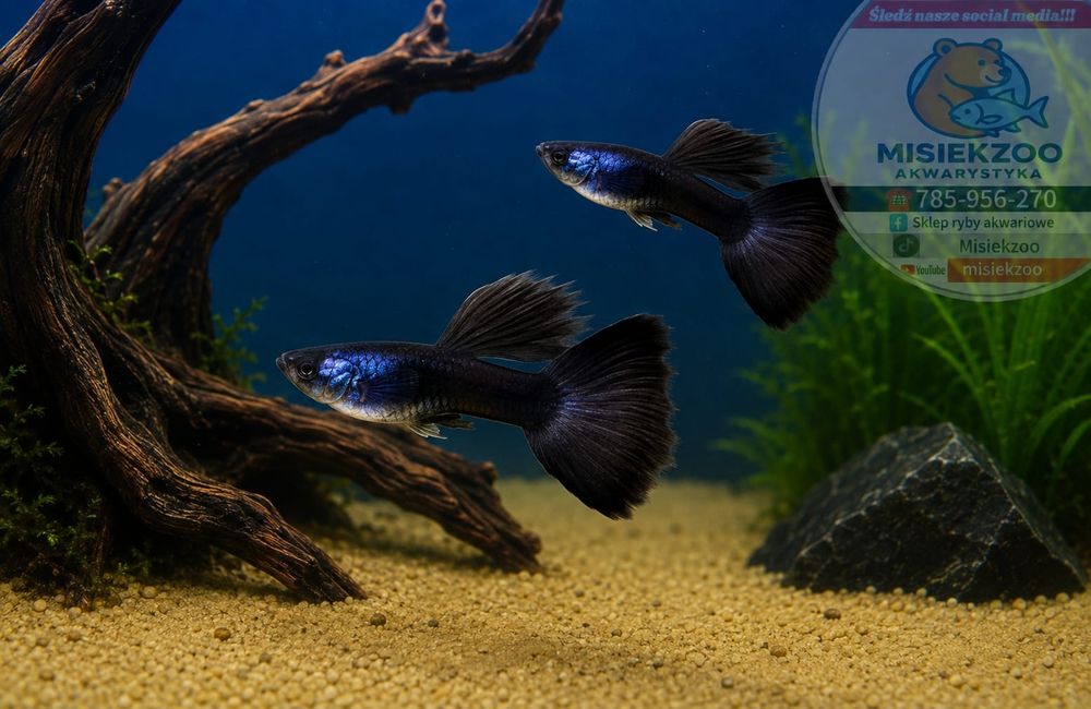 MISIEKZOO żyworódki - Gupiki Moskiewski Blue Blac
