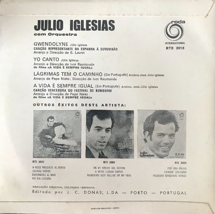 Disco Vinil - Julio Iglesias – Gwendolyne