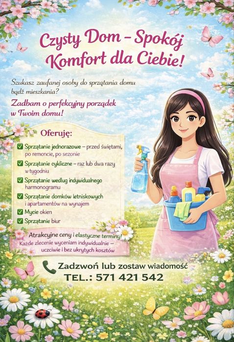 Sprzątanie mieszkań i domów