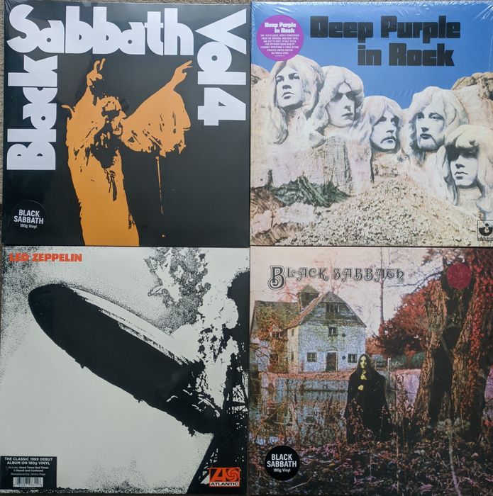 Винил Black Sabbath,Deep Purple,Led Zeppelin.