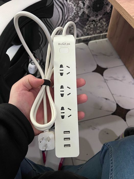 Wi-Fi розетка Broadlink / переноска вай-фай / MP2-1K3S3U 3 розетки