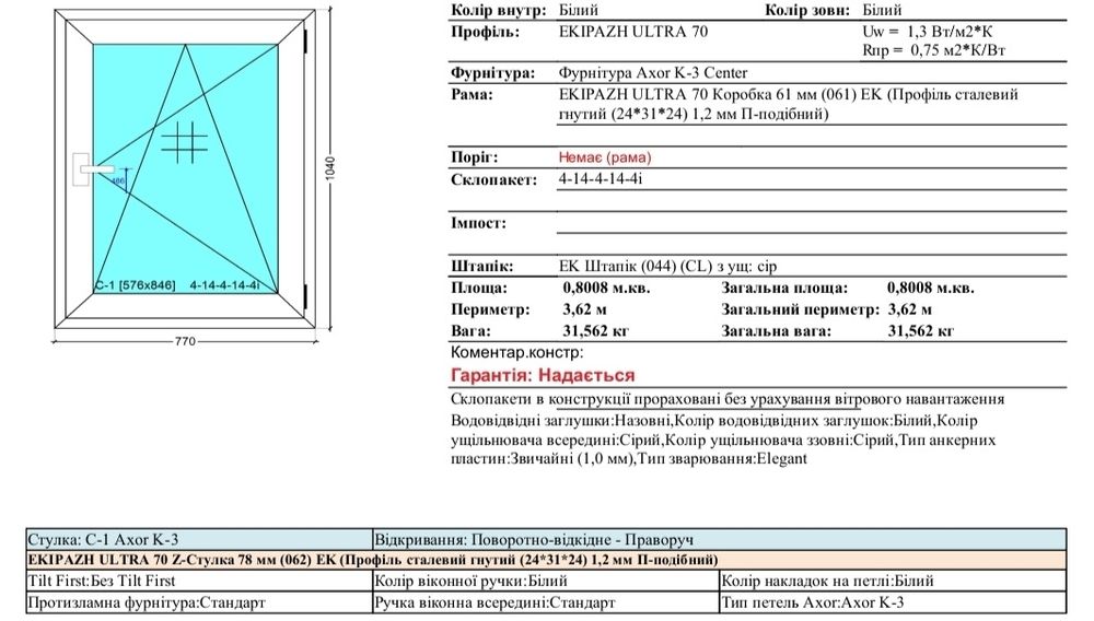Вікно металопластикове
