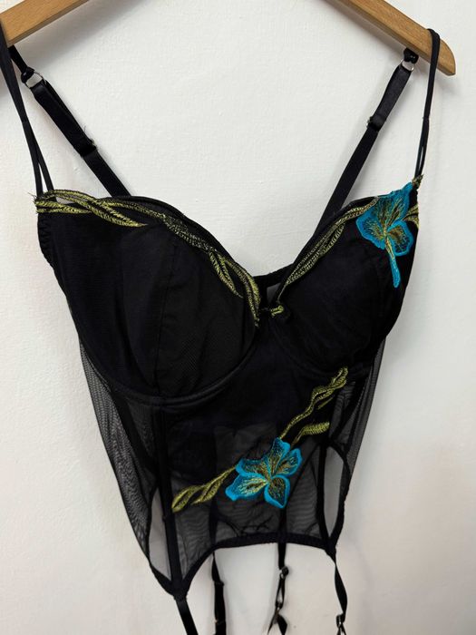 Gorset seksowny z paskami do pończoch coquette Ann Summers 80D S