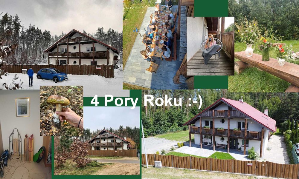 Dom na Kaszubach, 9 sypialni & 7 łazienek, sauna, w pobliżu 2 jezior