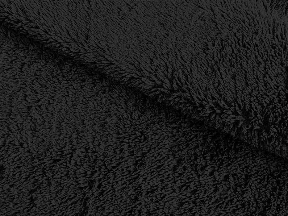 Dzianina miś futerko czarna 180 cm - 1 belka - 34 metry